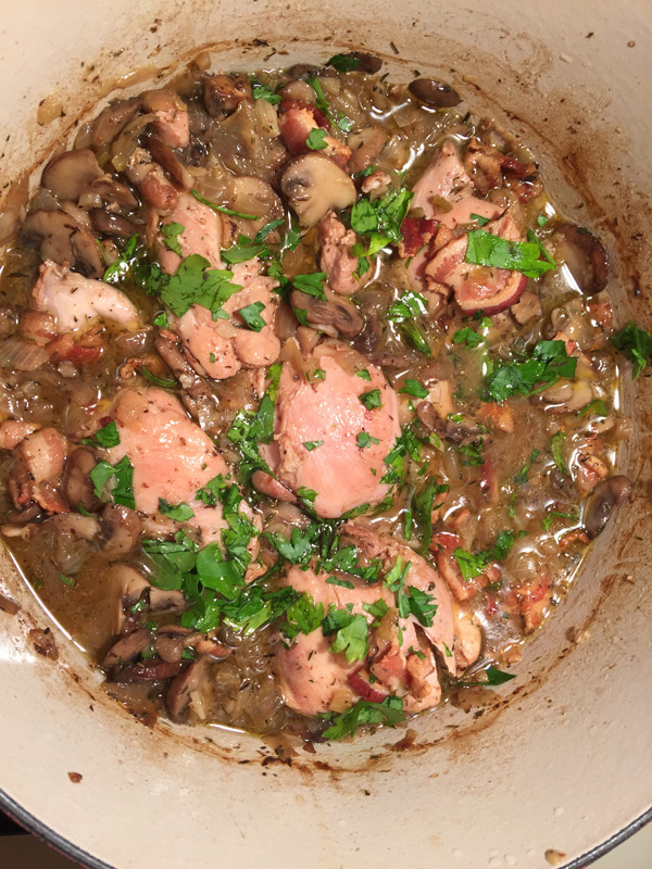 delectable coq au vin