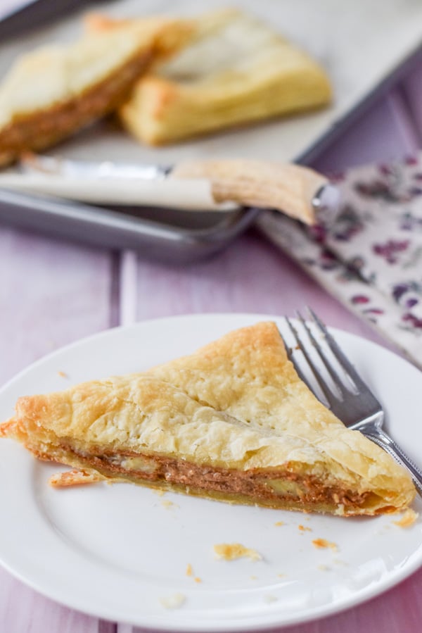 almond butter and banana puff pastry